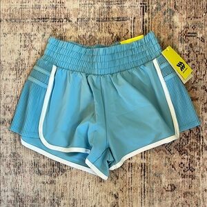 All in Motion Blue Athletic Shorts with Curved Hems